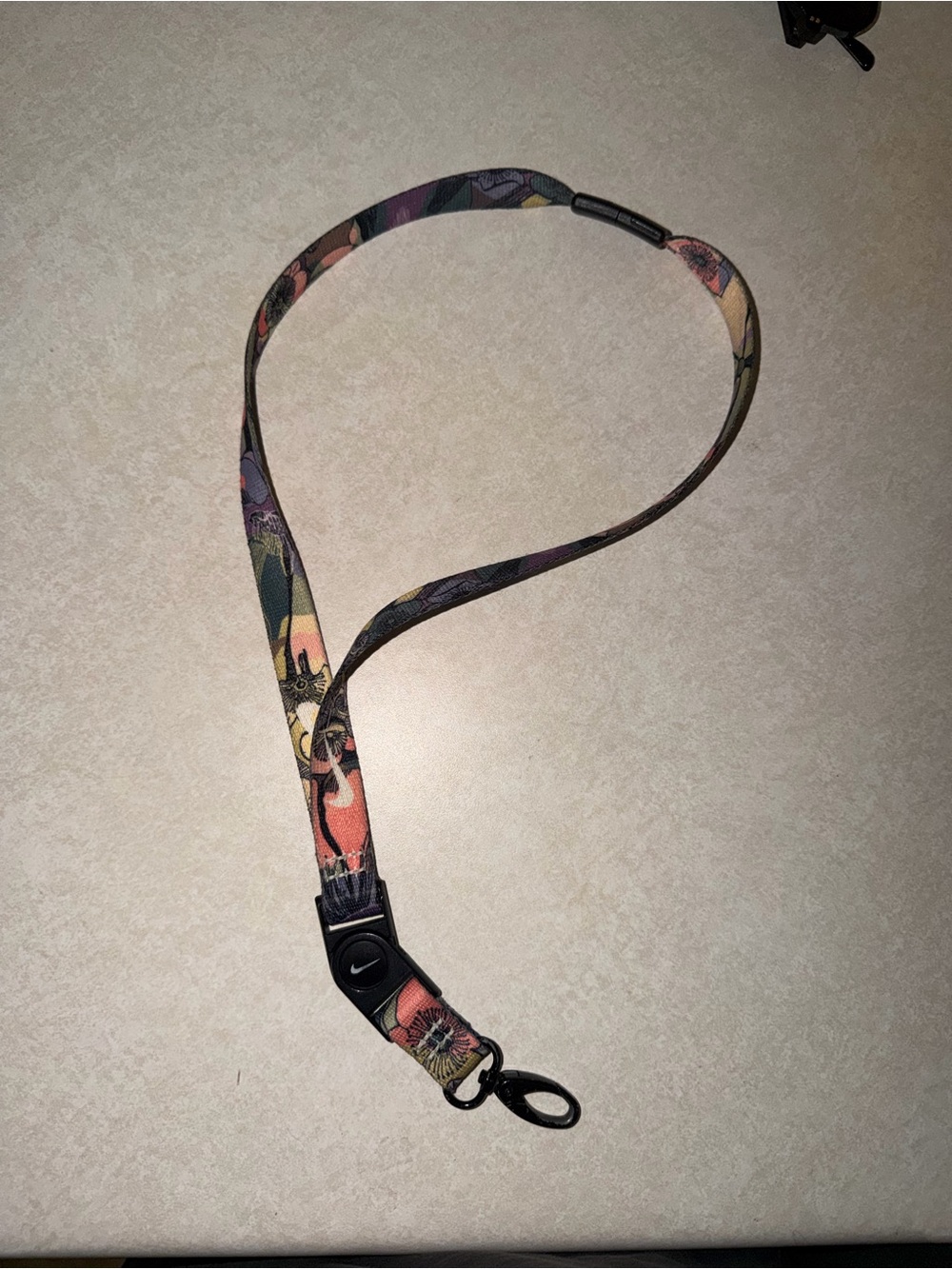 Nike Floral Print Lanyard in Purple, Pink, Yellow and Green